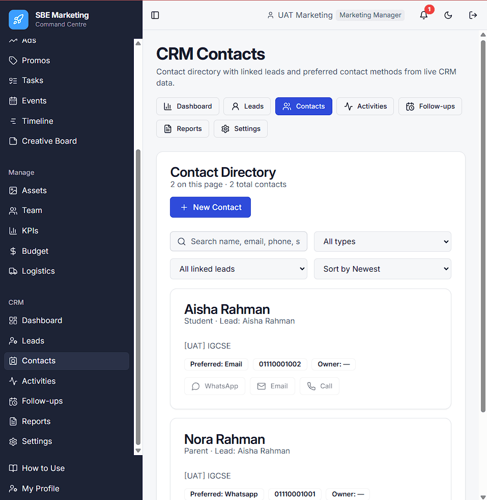 Marketing CRM SBE screenshot 3