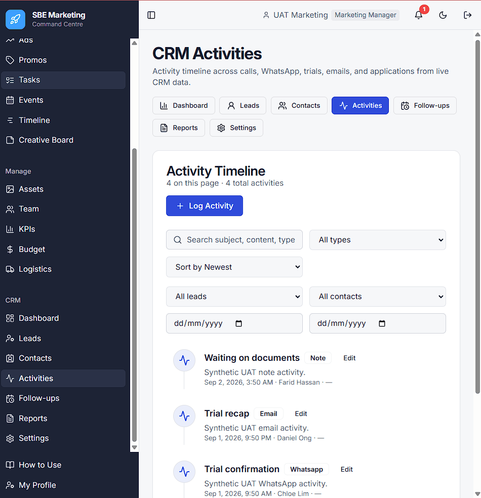 Marketing CRM SBE screenshot 4