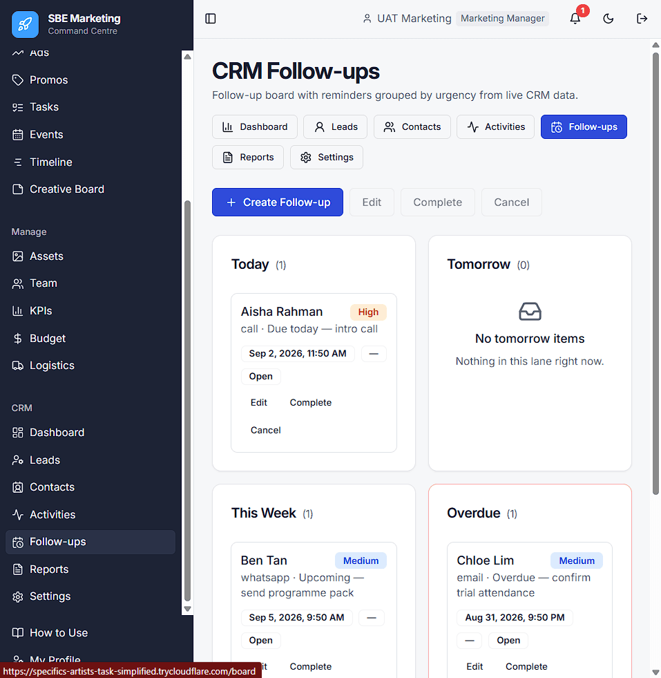 Marketing CRM SBE screenshot 5
