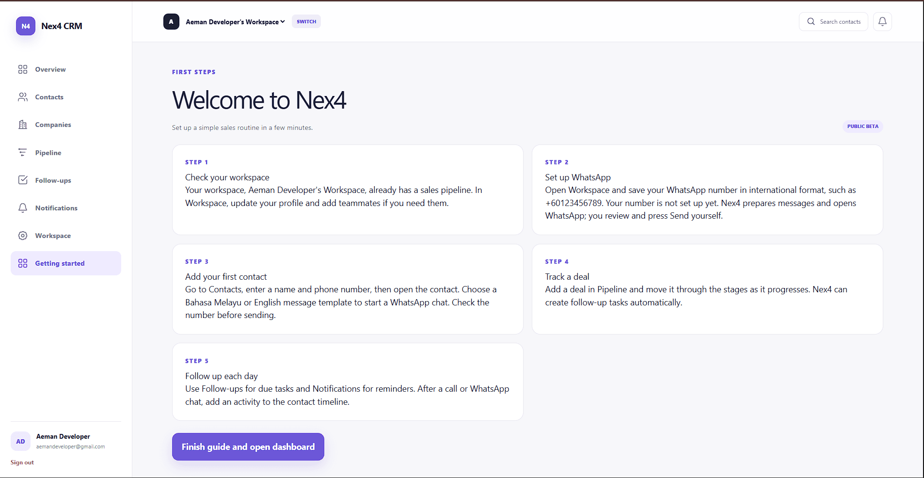 Nex4 CRM screenshot 2