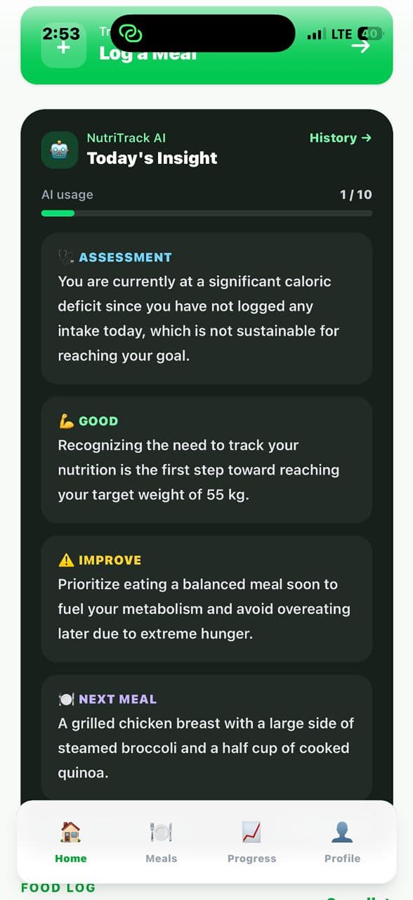 NutriTrack AI preview